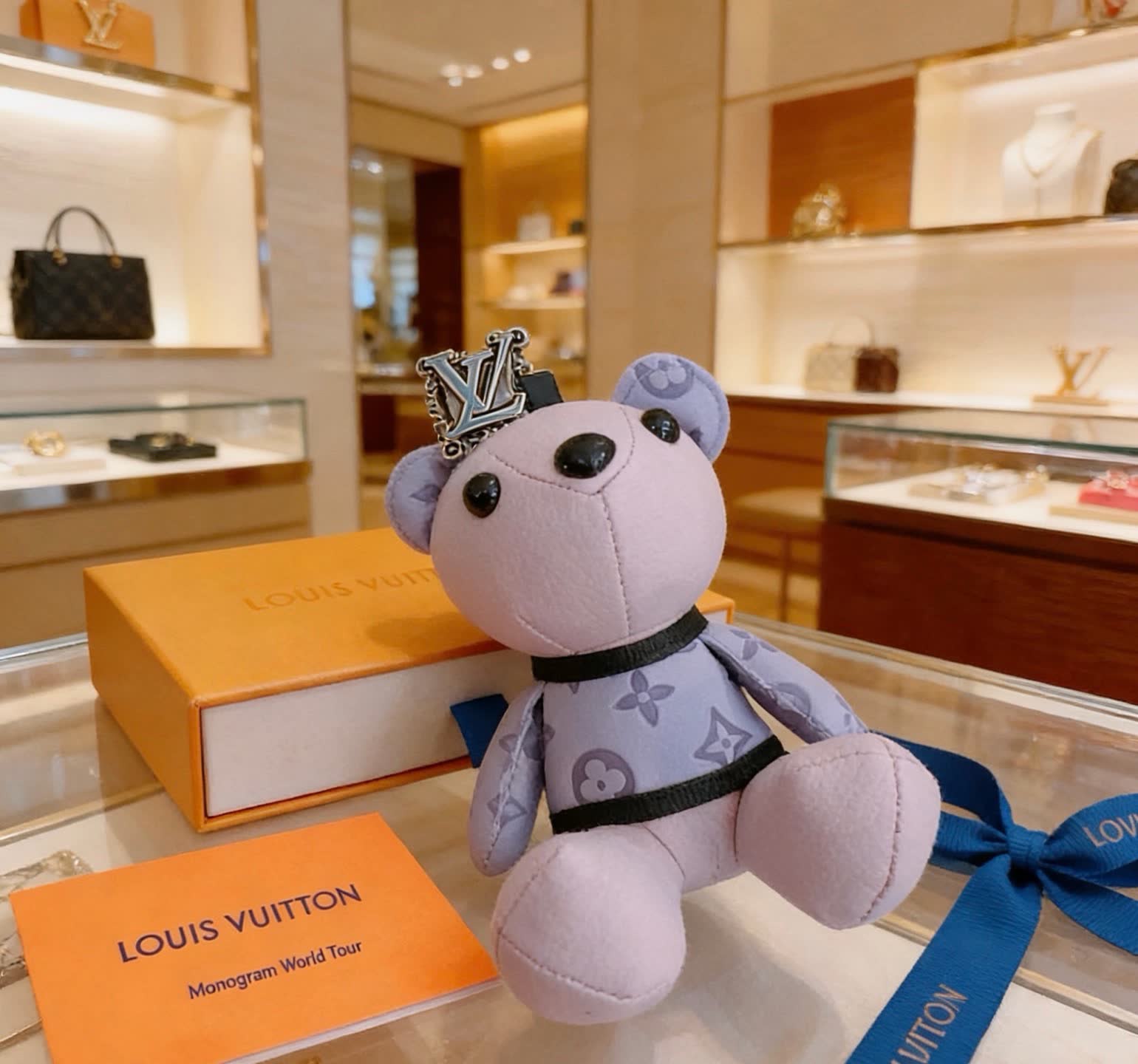 Louis Vuitton Teddy Bear Keychain